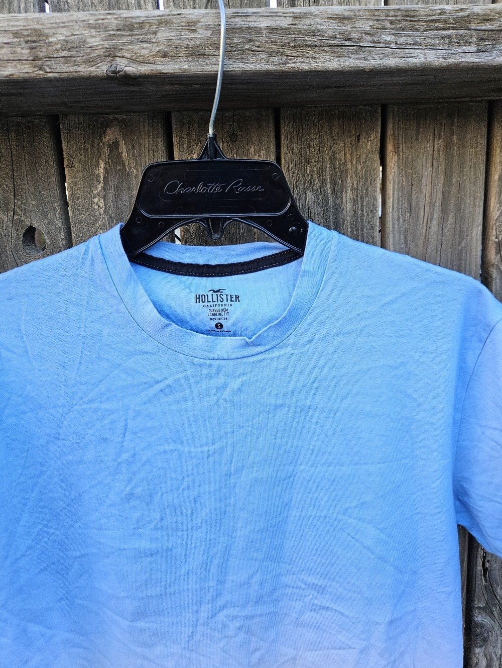 Hollister Men's Blue to White Ombre Crew Tee Size S - Picture 4 of 16